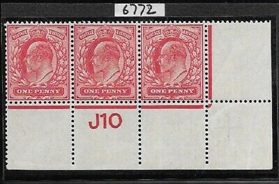 M5(4) 1d Rose-Carmine Control J10 perf type V2 with cert UNMOUNTED MINT