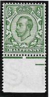 Spec N4(5) ½d Bluish Green Downey Head with cert UNMOUNTED MINT MNH