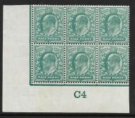 ½d Blue-Green Control C4 with variety plate 23 Ex Lady Mairi Bury UNMOUNTED MINT
