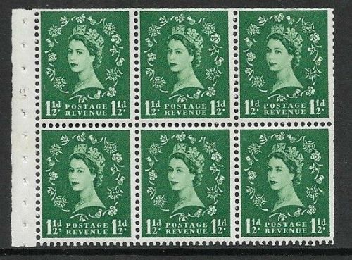 SB62b Wilding booklet pane Edward variety UNMOUNTED MNT MNH