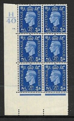 2½d Blue Dark colours H40 34 Dot perf 5(E I) UNMOUNTED MINT