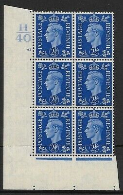 2½d Blue Dark colours H40 41 No Dot perf 5(E I) UNMOUNTED MINT