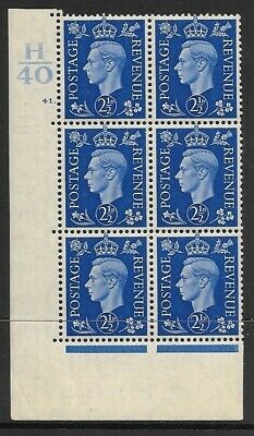 2½d Blue Dark colours H40 41 Dot perf 5(E I) UNMOUNTED MINT