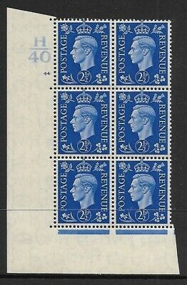 2½d Blue Dark colours H40 44 No Dot perf 5(E/I) UNMOUNTED MINT