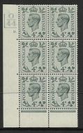 4d Grey-Green Cylinder O44 9 Dot 2 bars perf 6B UNMOUNTED MINT MNH