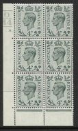 4d Grey-Green Cylinder O44 9 Dot 3 bars perf 6B UNMOUNTED MINT MNH