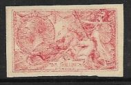5 - Rose Rough plate proof Seahorse - no gum as issued UNMOUNTED MINT