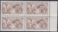 Sg 406 Spec N64(8) Block of 4 2 6 Bright Yellow Brown De La Rue UNMOUNTED MINT