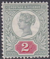 Sg 200 Spec K30(2) 2d Yellow-Green & Carmine Jubilee UNMOUNTED MINT/MNH