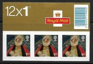 LX29 2005 Christmas Barcode Booklet -  12 x 1st Class - No Cyl - not in packet