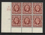 1½d Photogravure V34 106  No dot control perf type 6 UNMOUNTED MINT