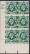 1934 ½d Photogravure cyl blk W35 18 Dot Perf 5(E I) UNMOUNTED MINT
