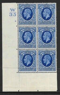 1934 2½d Photogravure cyl blk W35 6 No Dot perf 5(E I) UNMOUNTED MINT