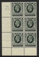 1934 4d Photogravure cyl blk W35 3 No Dot perf 2(P P) block of 6 UNMOUNTED MINT