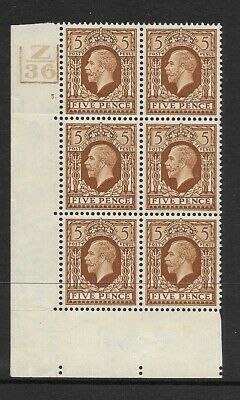 1934 5d Photogravure cyl blk Z36 3 Bar 5 Dot perf 5(E I) UNMOUNTED MINT