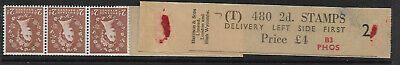 S49 2d 2 Band Violet sideways Delivery Coil leader T2 B3 - 3 Stamps MNH