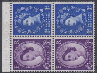 SB56d 9.5mm band on 1d none on 3d booklet pane UNMOUNTED MNT MNH