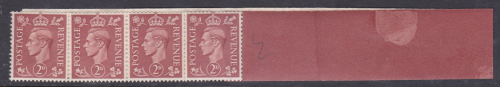 Sg 506j 2d GVI pale brown coil end UNMOUNTED MINT