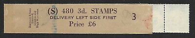 3d Multi Crown cream watermark - sideways Delivery Coil leader S 3 - MNH