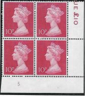 1970 Sg 829 10p Decimal Machin Cylinder 5 UNMOUNTED MINT