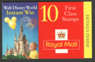 HD29 Disney Booklet 10 x 1st Class NVI Booklet - No Cylinder