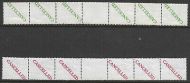 ½d  1d Downey Head Coil trials overprinted CANCELLED strips UNMOUNTED MINT