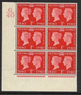Sg 480 1d 1940 Centenary Cylinder G40 3 No Dot UNMOUNTED MINT MNH