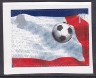PM6 2002 Sg2293 Top Left Of Flag 1st class stamp out of booklet - self adhesive