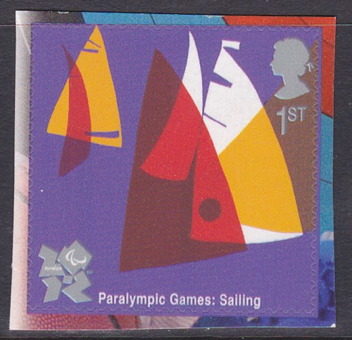 PM30 2011 Sg3206 sailing 1st class stamp out of booklet - self adhesive
