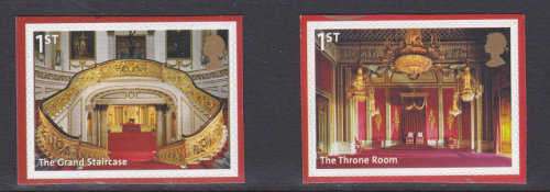PM42 2014 Sg3595-3596  Buckingham 1st class stamps out of booklet self adhesive