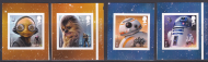 2017 PM57-58 sg4015-18 star wars stamps self adhesive from booklets