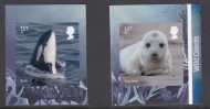 PM81 2021 Sg4553 54 Wild Coasts 1st class stamps from booklet self adhesive