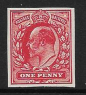 1d Carmine on white wove paper De La Rue plate proof UNMOUNTED MINT MNH