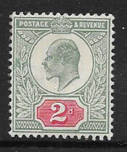 Sg 225 M11(2) 2d Pale Grey Green  Carmine Red De La Rue UNMOUNTED MINT