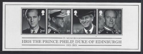 MS4532a 2021 HRH The Prince Philip miniature sheet barcode UNMOUNTED MINT MNH