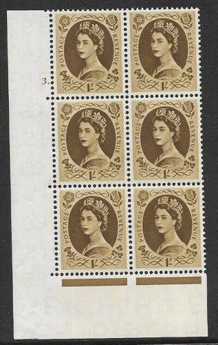 1 - Wilding Edward Wmk Cylinder 3 Dot perf type A(E I) UNMOUNTED MINT