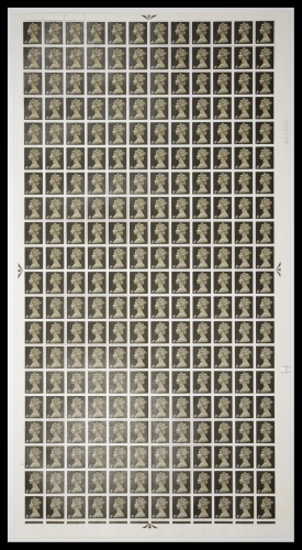 Sg731 4d Sepia machin Full Sheet 8 No dot centre band PVA UNMOUNTED MINT MNH