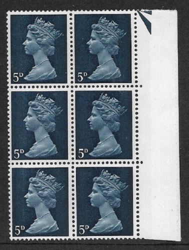 5d Pre-Decimal machin with PH1 LH margin UNMOUNTED MINT MNH