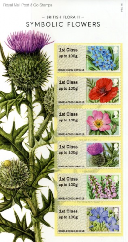 2014 Symbolic flowers post  Go PG 16 UNMOUNTED MINT