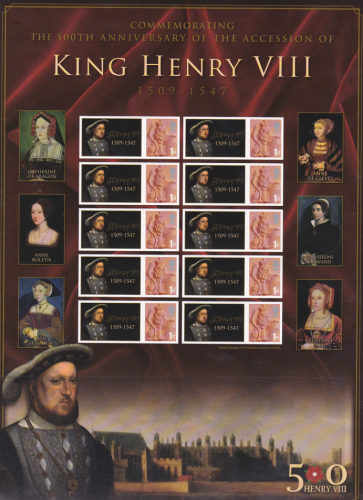 BC-190 2003 Henry VIII Smiler sheet UNMOUNTED MINT - SCARCE