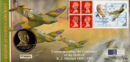 1995 centenary of the birth of R.J. Mitchell stamps coin cover