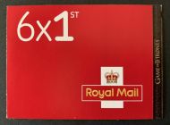 MB20 2018 Game of Thornes 6 x 1st class stamps barcode booklet No Cylinder