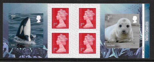 PM81 2021 Wild Coasts 6 x 1st Self Adhesive Booklet No Cylinder