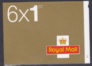 MB4 2002 6 x 1st class stamps barcode booklet - Self Adhesive - Cylinder W1