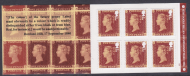 MB16 175th Anniv 1d Red Stamps 6 x 1st stamps barcode booklet - Cyl W1