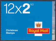 LX33 2007 Christmas Greetings Barcode Booklet 12 x 2nd class Cylinder D1D1D1D1D1