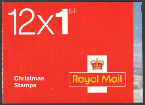 LX34 2007 Christmas Greetings Barcode Booklet 12 x 1st class Cylinder D1D1D1D1D1