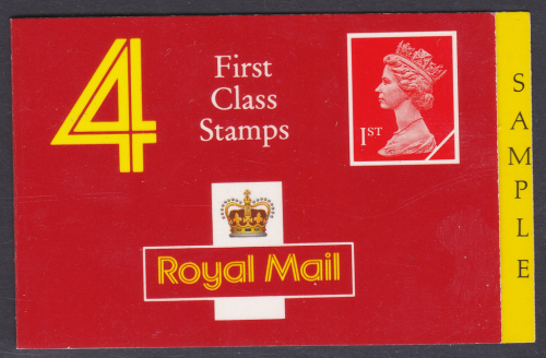 HB6 Walsall sample booklet no stamps or barcode on back for shop display