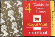 GN2 1993 Worldwide Airmail Booklet 4 x 41p - complete - No Cylinder