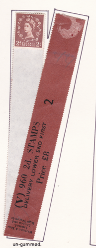2d Edward Crown watermark sideways Delivery Coil leader V 2 MNH No Gum